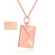 thumbnail image 1 of Cadena de clavícula con letras de sobre de acero inoxidable para mujer, collar de acero de titanio para mujer, 1 of 6