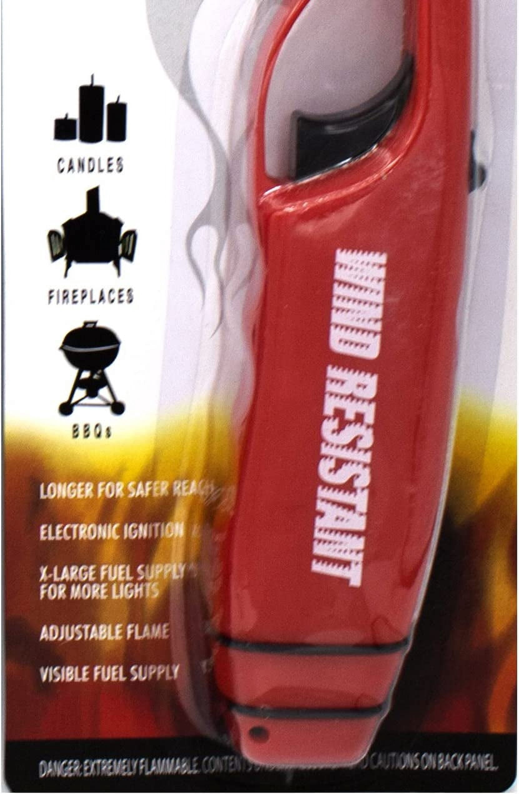 Elite Brands USA Windproof Multipurpose Long Neck Lighters, Ideal for Camping Hiking BBQ Grilling Fireplace Outdoor , Utility Lighters , Value Pack of 6