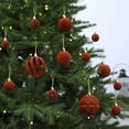 thumbnail image 2 of Leodye 24 PCS Velvet Flocked Shatterproof Christmas Ball Ornaments Hangable Baubles for Christmas Tree Holiday Atmosphere Layout -1.57IN, 2 of 9