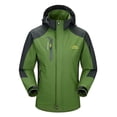 thumbnail image 2 of DPTALR Men's Color Block Pocket Detachable Zipper Outdoor Jacket,Green, XXL, 2 of 5