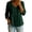 Green, variant on Women's Cotton Single Snap V Neck Pullover Shirts Lightweight Soft Summer Vacation Casual Top Gray XXL