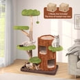 thumbnail image 4 of Costway Multi-level Cat Tree with Double Decker Cat House Scratching Posts & Sisal Panel, 4 of 9
