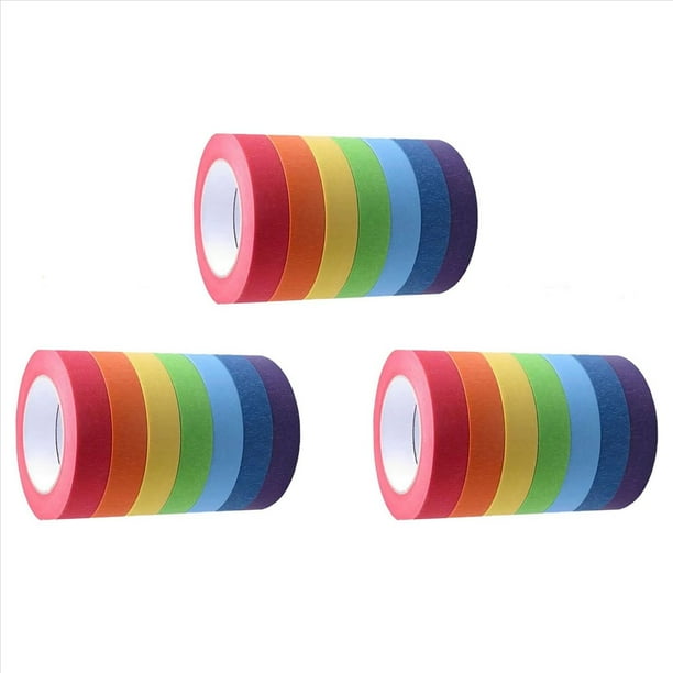 21X Cinta Adhesiva de Colores,Cinta de Pintores de Colores para Artes y Manualidades,Cinta de Dibujo,Cinta de Manualidades Cinta de PapelCinta Colorida,e