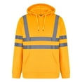 thumbnail image 4 of Miluxas Hi Vis Hoodie for Men Safety Hoodies for Men Reflective with Bottom, High Visibility Hoodie for Men with Construction Worker, Meets ANSI, Yellow, 4 of 6