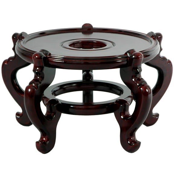 Chinese Rosewood 5 Leg Fishbowl Display Stand - Size 15.5 in. Base Diameter