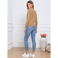 thumbnail image 3 of DARING DIVA Women's Cable Knit Button Down Long Sleeve Cardigan Sweater L Light Brown, 3 of 6