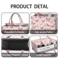 thumbnail image 4 of Large Capacity Tote Bag,Pink Butterfly Pink Wings Pattern Handbag Fashion Luxury Tote Bag,15.7"x13"x 5.1" Inches,Laptop Compatible, 4 of 6