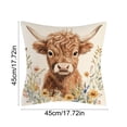 thumbnail image 4 of Throw Pillow Cover 18x18 Inch Cute Patterns Print Soft Breathable Hidden Zipper Decorative for Sofa Living Room by MPOISVA, 4 of 7