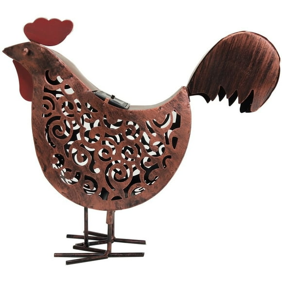 Zshan Retro Hollow Iron Chicken Solar Lanterns Solar Lights With Handle