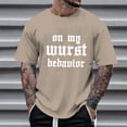 thumbnail image 6 of Razzly Men's T Shirts Funny Graphic Print Casual Short Sleeve Tee Lightweight Comfortable Summer Wear Stylish Daily Top(Khaki,3XL), 6 of 6