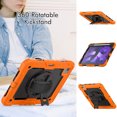 thumbnail image 3 of Case for iPad Air 5th Generation / iPad Air 4th Generation 10.9 inch with Screen Protector, 360 Degree Rotating Kickstand Hand Strap Shockproof Cover with Shoulder Strap, Orange, 3 of 7