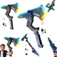 thumbnail image 4 of 2-in-1 Dual Axe Blade with Mist Spray, One Button Switching, with 7 Color Change LED Light-up Blades, Battle Axe Transforming Science Fiction Toy with Vibration Sound Effect, 4 of 9