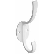 National Modern Coat & Hat Hook, White, 5.5-In.