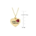 thumbnail image 2 of 3/5 Carat (Ctw) Lab-Created Ruby Heart LOVE Forever Pendant Necklace in 10K White Gold with Chain for Women, 2 of 5