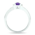 thumbnail image 2 of SZUL Women's Amethyst and Diamond Classic Band in 10K White Gold, 2 of 5