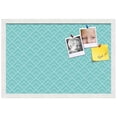 thumbnail image 2 of PinPix 24x16 Custom Cork Bulletin Board Peaks Modern Pattern Aqua Poster Board Has a Fabric Style Canvas Finish, Framed in Peaks Modern Pattern Aqua, by ArtToFrames (PinPix-1790), 2 of 6