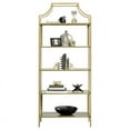 thumbnail image 4 of Bowery Hill Contemporary 2 Piece Metal Bookcase set in Satin Gold, 4 of 11
