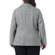 thumbnail image 3 of Blazers Agnes Orinda para Mujeres Talla Grande a Cuadros con Solapa Notch de Manga Larga Chaquetas de Blazer Casual de Negocios 3X Negro Blanco, 3 of 6