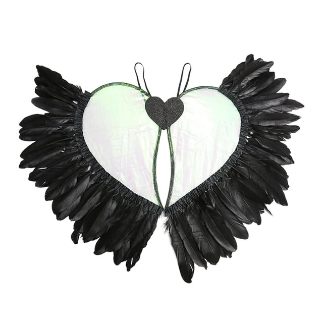 Alas móviles para disfraces, disfraz de Ángel para bebés, sesión de fotos, disfraces para niños, alas de plumas de Ángel para niños, proyecto de arte Negro
