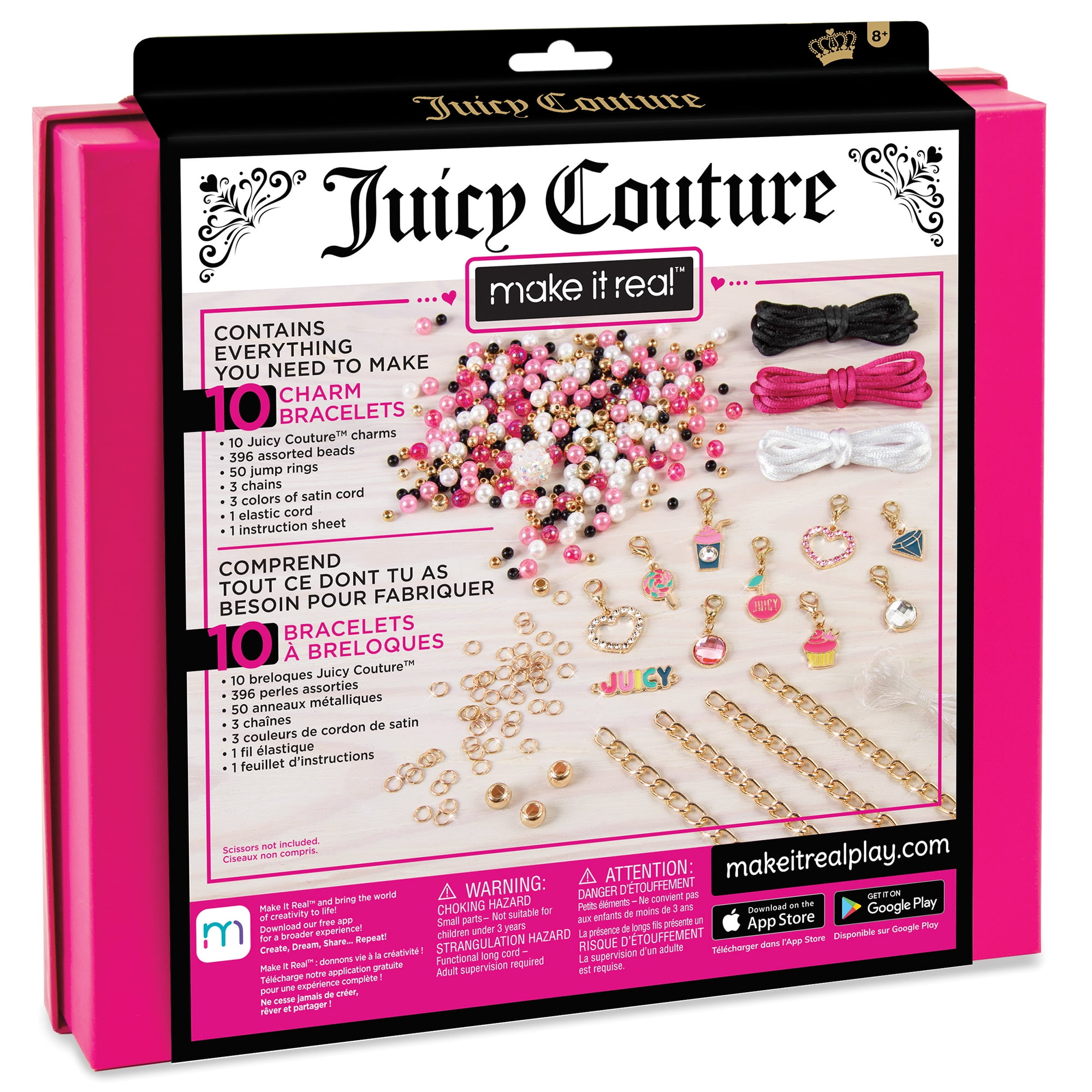 Juicy Couture Make it Real Pink & Precious Bracelet Kit - Makes 10  Bracelets 