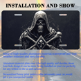 thumbnail image 2 of 1 Pcs 2D Flat License Plate Covers & Frames, Grim Reaper For Decorative Front, Waterproof For Decoration Aluminum License Plate Covers & Frames Cover For Men Women, 12" X 6", 2 of 5