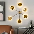 thumbnail image 2 of Miumaeov Mid-Century Antique Metal Sputnik Wall Light Art Decor LED Wall Sconce Lamp Fixture, 2 of 13