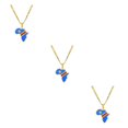 thumbnail image 1 of Justharion Se Démarquer avec la Mode Afrique Carte Pendentif Collier Déclaration Pièce Colliers Congo 3Set, 1 of 6