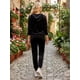 thumbnail image 3 of Conjunto 2 Piezas Hoodie con Cierre y Pants Estilo Casual Chic con Detalle Brillante para Mujer, 3 of 5