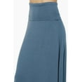 thumbnail image 5 of TheMogan Women's Casual Lounge Solid Foldable High Waist Draped Jersey Relaxed Long Maxi Skirt Titanium S, 5 of 7