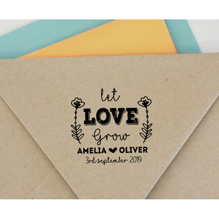 Printtoo Personalized Wedding Love Save The Date Stamper Customized Self  Inking Rubber Stamp 