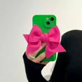 thumbnail image 1 of Fluorescence Matte Silicone Phone Case For iphone 15 14 12 13 Pro Max 11 X XR 7 Plus SE Cute 3D Bow Soft camera protective Cover FJH, 1 of 7