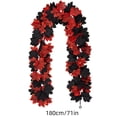 thumbnail image 2 of OAVQHLG3B Fall Garland 70.9 inch, Halloween Leaves Garland, Black Outdoor Leaf Vine for Mantle, Door Frame,Fireplace and Thanksgiving Decor, 2 of 5