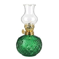 CCOCC Oil Lamps for Indoor Use,Sturdy Alloy Construction Oil Lamp,Rust-Resistant Finish Lamp Oil,Green