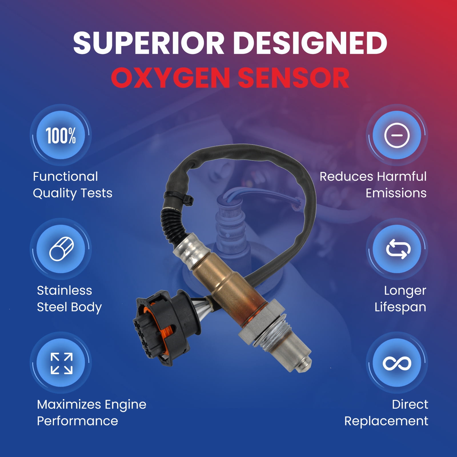 MOCA AUTOPARTS 234-4528 Downstream O2 Sensor Oxygen Sensor Fit for 2011-2015 Chevrolet Cruze 1.4L 1.8L & 2012-2020 Chevrolet Sonic 1.4L & 2012-2018 Chevrolet Sonic 1.8L