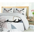 thumbnail image 5 of Ambesonne Deer Duvet Cover Sets, Geometric Style Deer Portrait, 2-King, Blue Grey Pale Rose, 5 of 7