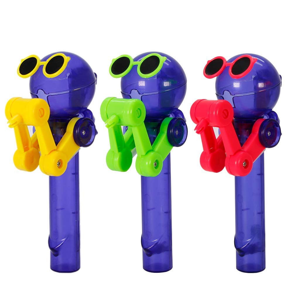 Creative Lollipop Holder Lollipop Robot Decompression Candy Dustproof Toy Kids 