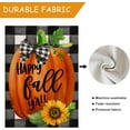 thumbnail image 4 of Happy Fall Y''all Farmhouse Pumpkin Decorative Burlap Garden Flag, Buffalo Plaid Check Home Yard Small Outdoor Decor, Rustic Autumn Harvest Sunflower Outside Decoration Double Sided 12.5x18, 4 of 6