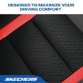 thumbnail image 4 of Skechers Leather Mesh Full Set Car Seat Cover – Premium Comfort with Breathable Mesh Panels, Durable Leather Construction, Universal Fit for Cars, Trucks, and SUVs - Red, 4 of 10