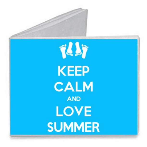 Keep Calm and Love Summer Barefoot Prints - Paper Tyvek Wallet