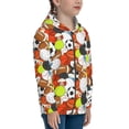 thumbnail image 5 of Xecao Colorful Balls Pattern Zip Up Hoodies for Boys Girls, Sweatshirt with Pockets-Medium, 5 of 6