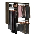 thumbnail image 2 of Easy Track Hanging Closet Kit Wardrobe Storage Clothing Organizer Rack, Truffle, 2 of 2