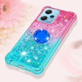 thumbnail image 6 of Slim Fit Phone Case for Redmi Note 12 4G, Bling Shiny Quicksand Effect TPU Bumper Case with Four Corners Heavy Anti-Fall Protection for Redmi Note 12 4G,Pink Blue, 6 of 14