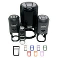 thumbnail image 1 of Drinking Glass Icon Self-Inking Rubber Stamp Ink Stamper - Yellow Ink - Small 3/4 Inch, 1 of 7