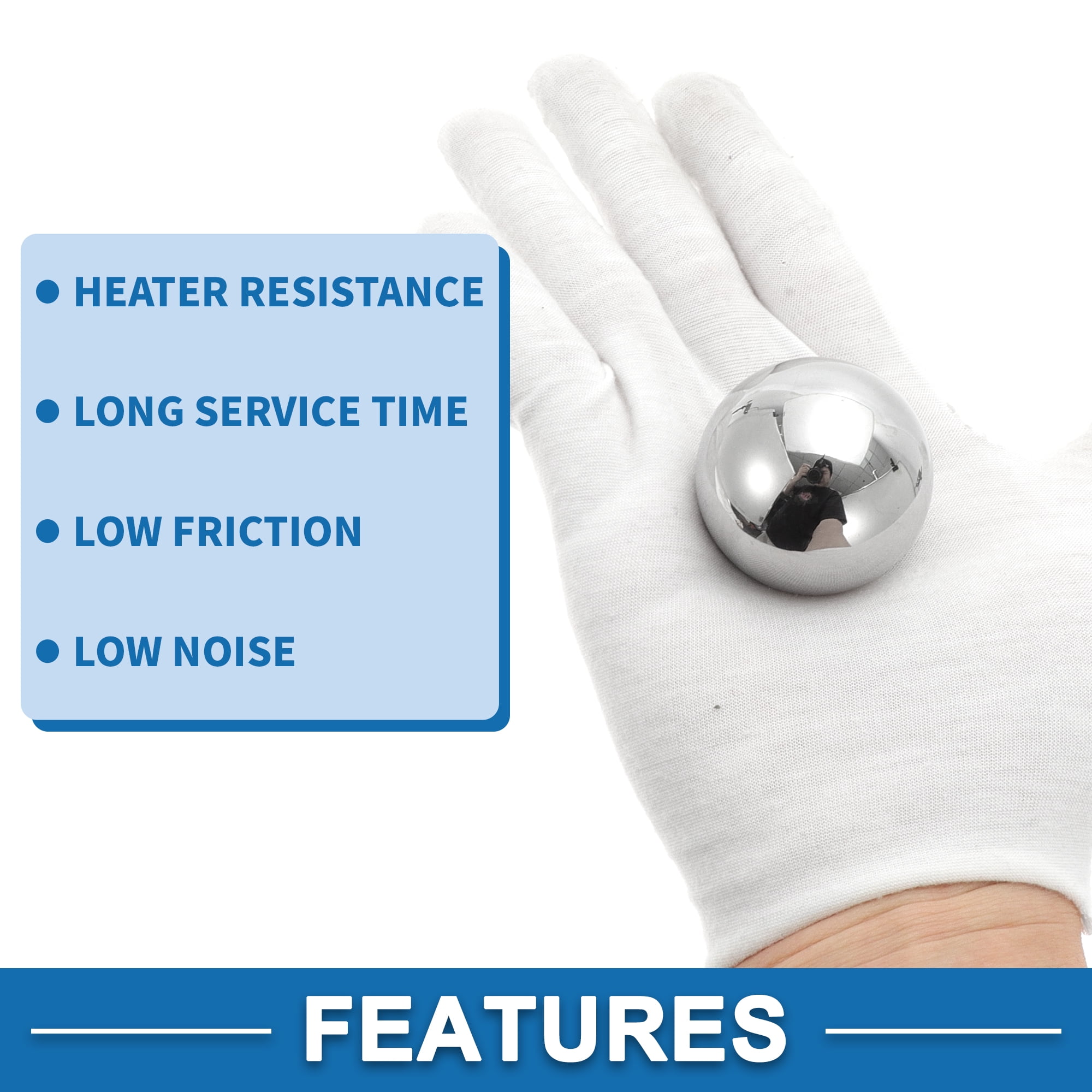Unique Bargains 44.5mm Bearing Ball Bearing Steel G100 Precision Ball Silver Tone 1 Pc
