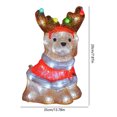 thumbnail image 2 of Adornos de figuras de perro, figura de cachorro con luz acrílica, adornos LED para fiestas al aire libre, 2 of 9