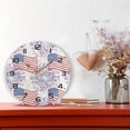thumbnail image 6 of SKYSONIC USA Flag Firework Wall Clock 10 Inch Silent Non Ticking Round Clock Oil Painting Clock Easy to Read Clock for Living Room Bedroom Bathroom Home Decor, 6 of 7