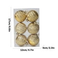 thumbnail image 3 of HomeDM Christmas Balls 6Pcs Gold Shatterproof Ornaments Balls 6cm/2.36" Christmas Tree Hanging Pendant for Holiday Wedding Party Home Decor, 3 of 6