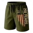 thumbnail image 3 of Letdown American Flag Print Cargo Shorts for Men Patriotic 1776-2026 Summer Shorts Casual Multi-Pocket Short Pants Comfy Outdoor Sports Stylish Bottoms Independence Day Father's Day, 3 of 5