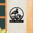 thumbnail image 2 of Handmadetneonsign Personalized Flamingo Home Number Metal Sign, Flamingo Address Metal Sign, 2 of 5
