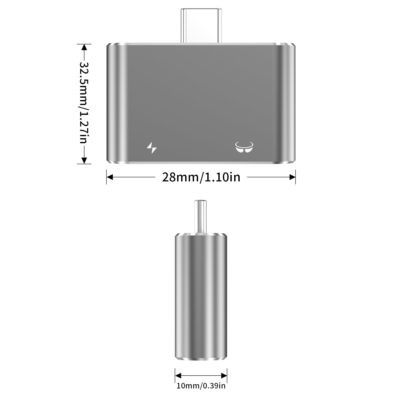 COOLHOOD USB C to Glasses and Charging Adapter for AIR/2 Supports Up to PD100W Fast Charging and 4K 60Hz Video Output